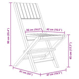 Folding Garden Chair Set of 2 Teak Solid Teak Wood Regular 362759