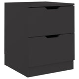 ZNTS Bedside Cabinet Black 40x40x50 cm Engineered Wood 326725