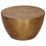 Coffee Table Hammered Aluminium 50x30 cm Brass 359610