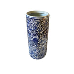 White With Blue Floral Print Umbrella Stand MB040