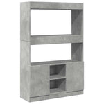 Highboard Concrete Grey 92x33x140 cm Engineered Wood 3309612