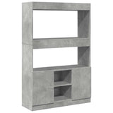 Highboard Concrete Grey 92x33x140 cm Engineered Wood 3309612