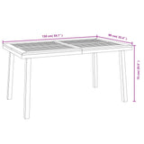 7 Piece Garden Dining Set Solid Wood Acacia and Metal 3155423