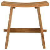 Bathroom Stool Brown 50 x 29.5 x 50.5 cm Solid Teak Wood 42015925