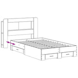 Bed Frame with Storage Sonoma Oak 120 x 200 cm Engineered Wood 3433852