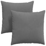 Sofa Pillows 2 pcs Dark Grey 80 x 80 cm Fabric 42014071