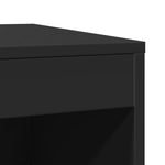 ZNTS Cat Litter Box Enclosure Black 47x59x42 cm Engineered Wood 857761