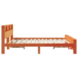 Bed Frame with Headboard Wax Brown 180 x 200 cm Engineered Wood 3394218