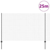 Welded Wire Fence with Post 25 x 1.6 m PVC-Coated Steel 3336615