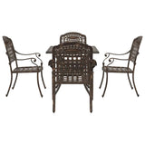 Garden Table Set 5 pcs Bronze Cast Aluminium 3334728