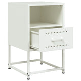 ZNTS Bedside Cabinets 2 pcs White 36x39x60.5 cm Steel 846565