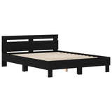 Bed Frame Black Oak 120 x 200 cm Engineered Wood 3417315