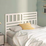 ZNTS Bed Headboard White 141x4x100 cm Solid Wood Pine 814140