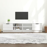 TV Cabinets 2 pcs High Gloss White 80x35x36.5cm Engineered Wood 811479