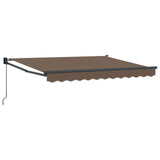Retractable Awning Taupe 3.5 x 2 m Polyester and Aluminium 3425696