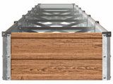Raised Garden Bed Wood Brown 600 x 40 x 24 cm cold-rolled steel 8006372