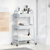 Storage Trolley 3-Tier White 42x41.5x77 cm Steel 4012382