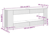 Console Table Concrete Grey 155 x 29 x 74 cm Engineered Wood 899889