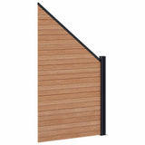 Fence Panel 4 pcs WPC and Aluminium Brown 3429386