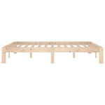 Bed Frame without Mattress Solid Wood Pine 140x190cm 810345