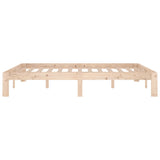 Bed Frame without Mattress Solid Wood Pine 140x190cm 810345
