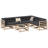 7 Piece Garden Sofa Set Solid Wood Pine 3299463