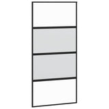 Sliding Door with Hardware Set 102.5x205 cm Tempered Glass&Aluminium 3333000