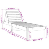 Sun Lounger 199.5x60x74 cm Solid Wood Pine 825065