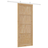 Sliding Door Manual White 83 x 202 cm Solid pine wood and steel 3333560