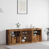 LED Sideboard Old Wood 181.5 x 37 x 67 cm Engineered Wood 3333116