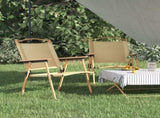 Camping Chair Set of 2 Beige 319484
