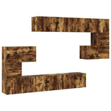 10 Piece TV Cabinet Set Smoked Oak Engineered Wood 3120305