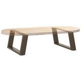 Coffee Table Legs U-Shaped 2 pcs Natural Steel 70x cm Steel 4012755