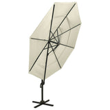 4-Tier Garden Parasol with Aluminium Pole Sand 3x3 m 313828