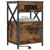Bedside Cabinet Smoked Oak 40 x 31 x 60 cm Engineered Wood 859494