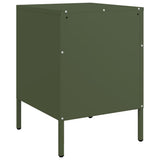 Bedside Cabinets 2 pcs Olive Green 36x39x50.5 cm Steel 842931