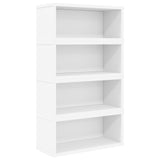 CD Storage Rack 4 pcs White 40 x 17 x 17 cm Engineered Wood 8012708