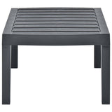 Garden Table Anthracite 78x55x38 cm Plastic 48815