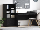 Desk with Drawer 2 pcs Black Oak 3337370