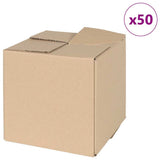 Folding Box 50 pcs Natural 20 x 20 x 20 cm Cardboard 4106564