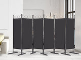5.74FT 6-Fold Top With Shape 130g Polyester Cloth Plastic Feet Carbon Steel Frame Foldable Screen 19058030