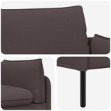 2-Seater Sofa Dark Brown 188 x 81 x 89 cm Fabric 42048603