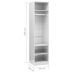 ZNTS Wardrobe High Gloss White 50x50x200 cm Engineered Wood 800240