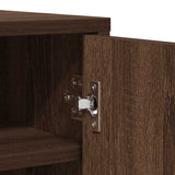 Shoe Cabinet Brown Oak 60x35x92 cm Engineered Wood 816013