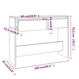 Console Table Concrete Grey 100x35x76.5 cm Engineered Wood 809840