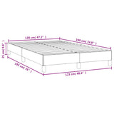 Bed Frame without Mattress Cappuccino 120x190 cm Small Double Faux Leather 379501
