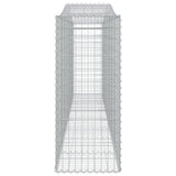 Arched Gabion Baskets 4 pcs 400x50x120/140 cm Galvanised Iron 3145971