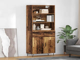 Highboard with Drawer 2 pcs Old Wood Engineered Wood 3415720