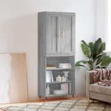 Highboard Grey Sonoma 69.5x34x180 cm Engineered Wood 3200055