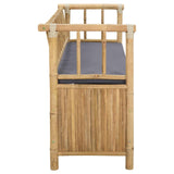 Garden Storage Bench 110 x 47 x 80 cm Bamboo Natural 42028077